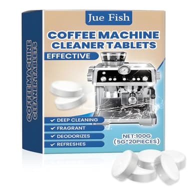 Entkalkungstabletten für Kaffeevollautomaten,20 Entkalkungstabletten,Reinigungstabletten,Entfernt Kalkablagerungen,Schützt vor Korrosion,für Kaffeevollautomaten der Reihen EQ und Einbauvollautomaten