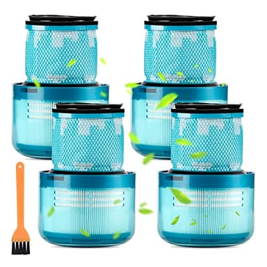 (4 Stück) V15 HEPA filter Ersatzfilter für Dyson V15 Detect Complete, V15 Animal, Vakuumfilter für Dyson V11 SV14, Ersetzen Art.-Nr. 970013-02, 3-Filter-Kit, waschbar und wiederverwendbar