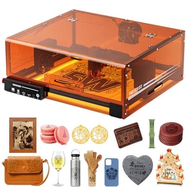 Laser Graviermaschine, L2 MAX 5.5W Beiliegender Lasergravur Maschine 300x300 mm, CNC Graviermaschine Hochpräzise Laser Cutter, Gravieren und Schneiden Holz Metall Glas Geeignet für Anfänger