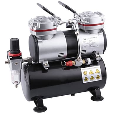 Fengda FD-196 Airbrush Mini Kompressor mit 3,5L Lufttank/Druckbehälter/ 6 bar/Auto Stop