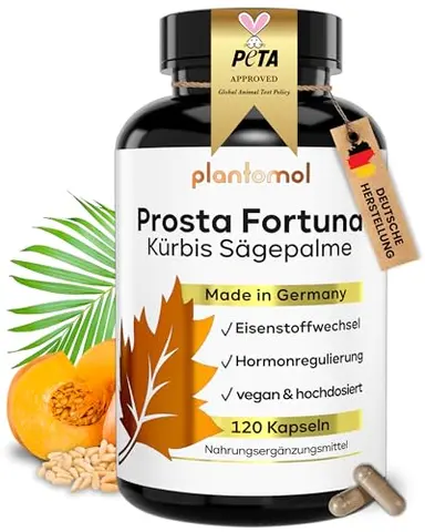 9-fach Komplex! Prosta Komplex Kapseln mit Kürbiskern-Extrakt Sägepalmen-Extrakt & Beta Sitosterol - Prosta Kapseln hochdosiert - Prosta Fortuna - 2 Monatsvorrat