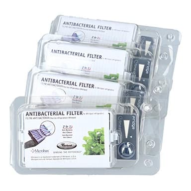 Whirlpool | 4er Pack - Microban ANT001, ANT-001, ANTF-MIC, HYG001, 481248048172 - Antibakterieller Hygiene Luftfilter für Bauknecht Whirlpool Side-by-Side Kühlschrank