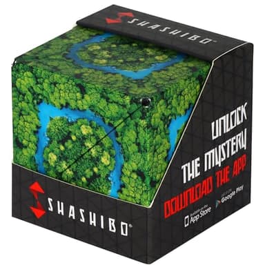 Shashibo Formwechsel-Box – Preisgekrönter, patentierter Zappelwürfel mit 36 Seltenerdmagneten – lässt Sich in über 100 Formen verwandeln (Jungle)