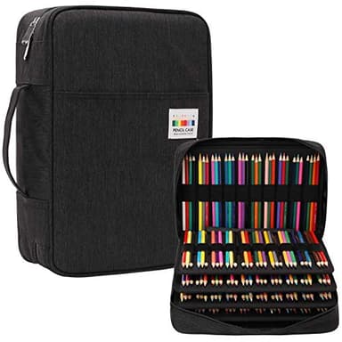 JAKAGO Federmäppchen Große Kapazität für 300 Stifte Aufbewahrung Buntstifte,Wasserdicht Pencil Case Schreibwaren Organizer für Malstifte Künstler Pinsel Fineliner Textmarker(Schwarz)