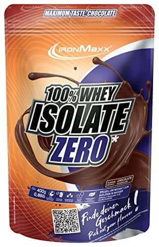 IronMaxx 100% Whey Isolate Zero Protein Pulver - Schokolade 400g Beutel | zuckerfreies, wasserlösliches Eiweißpulver aus Molkenprotein | verschiedene Geschmacksrichtungen