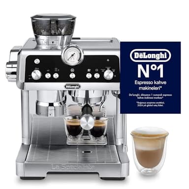 De'Longhi La Specialista Prestigio EC 9355.M – Espresso Siebträgermaschine, Espressomaschine mit integriertem Mahlwerk und professioneller Milchschaumdüse, edelstahl, Silber