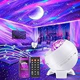 COOLNIGHT Sternenhimmel Projektor Kinder, 180-Lichtmodi Aurora Lampe Galaxy Projector, 15 White Noise Sternenhimmel Projektor Erwachsene Nordlicht Projektor Galaxy,Bluetooth Sternenprojektor Night Sky