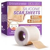 Silicone Scar Tape, Silikonpflaster für Narben(1,6 x 60 Rolle – 1,5 m), Silikon-Narbenpflaster, Wiederverwendbares Silikonband für Operationsnarben, Kaiserschnitte und Keloid