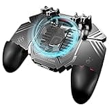 Ozkak Mobile Controller Smartphone Handy Gaming Gamepad mit Lüfter, 4 Triggers L1R1 Game für PUBG COD Android iOS iPhone