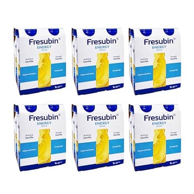 Fresubin Energy Drink - Vanille Hochkalorische Trinknahrung von Fresenius Kabi, 300 kcal pro Flasche, laktosearm, ohne Ballaststoffe ideal bei Mangelernährung (200 ml (24er Pack), Vanille)