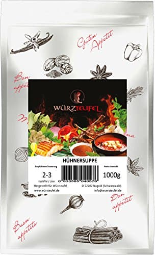 Vegane Hühnersuppe – Hühnerbrühe, Hühnerbouillon – frei von Zusatzstoffen, pflanzliche Suppenbasis – Vegan & vegetarisch – 1kg Beutel