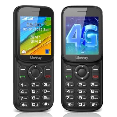 Tosaju 4G LTE Telefon Mini Tastenhandy Ohne Vertrag 1.7 Zoll Farbdisplay Bluetooth 1000mAh Lange Standby-Zeit Dual SIM Tragbar Mobiltelefon Seniorenhandy mit LED-Taschenlampe