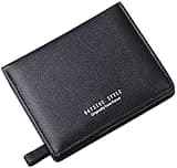 RRANCharltu Geldbörse Damen klein Leder Kleines Portemonnaie Mini Kurzer Damen Geldbeutel mit Zipper Münzfach Brieftasche, Schwarz