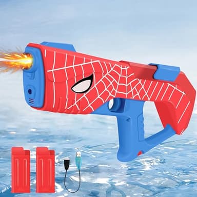 IEEILULU Wasserpistole Elektrisch, Elektrische Wasserpistole für Erwachsene und Kinder, Electric Water Gun mit 2 Aufladbare Batterie und LED, Wasserpistole Spielzeug für Sommerpool Strand Party