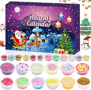 Adventskalender Schleim 2025, Adventskalender 2025 Kinder, Kinder Weihnachtskalender, AdventskaLender Mädchen, Weihnachten Countdown Spielzeug