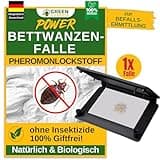 Bettwanzen Falle mit Pheromon-Lockstoff - 1x Bettwanzen Falle - umweltfreundlich Bettwanzen bekämpfen, Chemiefreie Pheromonfalle mit austauschbaren Klebeflächen, giftfrei und geruchsneutral