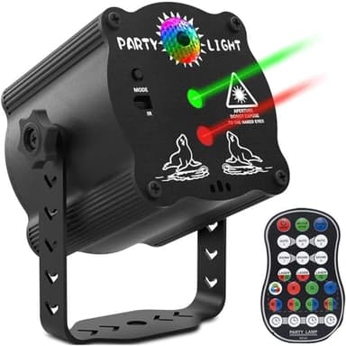 WSGDSG Weihnachtsbeleuchtung für den Außenbereich, 60 LED-Motive mit Fernbedienung und Timer, Bühnenbeleuchtung für DJ, Disco, Party, Rave