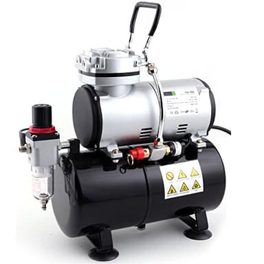 Fengda FD-186 Airbrush Kompressor mit Lufttank/Mächtig Luftstrom und Luftdruck/Druckbehälter/ 4 bar/Auto Stop