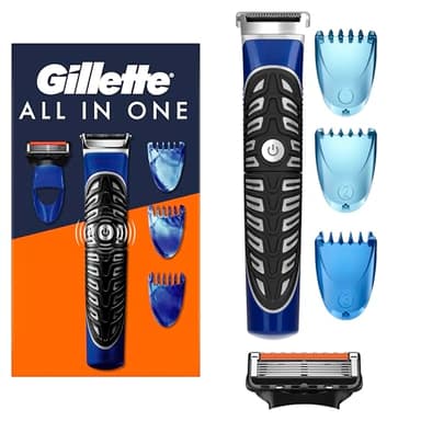 Gillette Fusion 5 Styler Rasierer Herren — Barttrimmer und Multigroom, Haarschneidemaschine für Gesicht, Kopf und Körper, Wasserdicht, Inkl. Rasierklinge + 3 Kammaufsätze — Schwarz