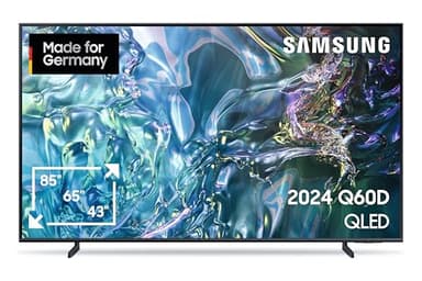 Samsung QLED TV 4K Q60D Fernseher 75 Zoll (189 cm), Fernseher mit Cloud-Gaming Hub, 60Hz HDR-Panel, 4K Upscaling, Tizen OS, Smart TV, Alexa, Knox Security, 3D Surround Sound & Q-Symphony