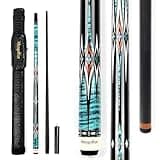 MangoRun Carbon-Faser Pool Cue 12.5mm,1/2 Billard Queue Billardqueue mit geringer Durchbiegung, Etui-Set mit Kleiner Verlängerung (Blau)