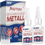 Nayrmaer Metallkleber Extra Stark, 30g*2 Metall kleber mit Anti-Verstopfungskappe zum Verkleben von Metallen aller Art