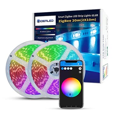 20m ZigBee LED Streifen Dimmbar Ambiance Kit,Arbeiten Sie mit Hub Bridge,Tuya Gateway für Smart APP Control RGB Light StripS,Arbeiten direkt mit Echo Plus für Alexa Sprachsteuerung