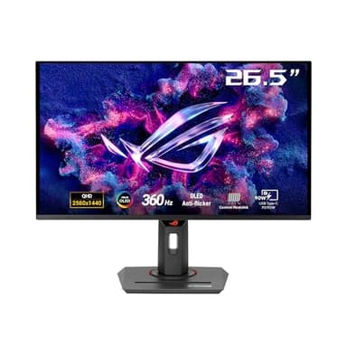 ASUS ROG Strix OLED XG27ACDNG 27 Zoll Gaming-Monitor ((26,5 Zoll sichtbar) 1440p QD-OLED-Panel, 360 Hz, 0,03 ms, Kühlkörper, OLED Anti-Flicker, ASUS OLED Care+, gleichmäßige Helligkeit, G-SYNC)