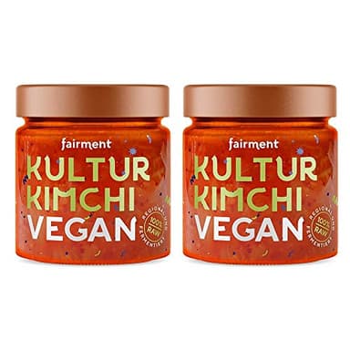 Fairment Kultur Kimchi vegan - lebendiges Bio-Kimchi im Glas mit Chinakohl nach koreanischem Rezept - natürlich fermentiert und nicht pasteurisiert