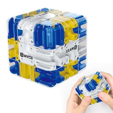 Efymosce Labyrinth Kugel Komplexes Puzzle Mit Rollenden Kugeln, Großer Labyrinth 3D Puzzle Würfel, Zauberwürfel Spielzeug Interaktives, praktisches Gehirntrainingsspielzeug zum Stressabbau