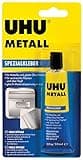 UHU Spezialkleber METALL, Schneller Klebstoff für Metalle, Tube, 30 g