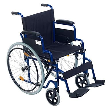 Faltbarer Rollstuhl/Ativrollstuhl Teqler, Sitzbreite: 46 cm, Armlehnen und Fußstützen einklappbar