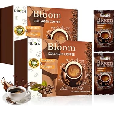Kollagen Kaffee 20 x 10g, Abnehmen Kaffee, CollagenKaffee, AbnehmKaffee, Skinny Coffee, Alternative zum Detox Tee, Collagen Coffee, Idealer DiätKaffee zum Abnehmen, Fördert Verdauung Entgiftung