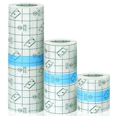 EMALLA 3 Stück Second Skin Tattoo Folie Heilung (5CM/10CM/15CM x 2M) Wasserfest Tattoo Pflaster Wasserdichte Klebebandage für Aftercare Pflege