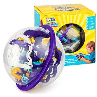 3D Maze Labyrinth Kugel Saturn Maze 3D Puzzle Ball mit 118 Level für Fortgeschrittene, fördert räumliches Denken, Geschicklichkeit, Geduld & Kontrolle (Intermediate)