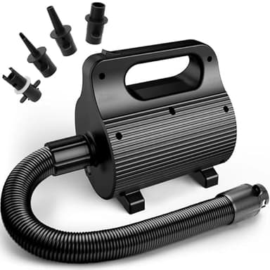 KIKILIVE Tragbare 4-Düsen Luftpumpe 400W-600W | Ultraschnelles Aufpumpen für Matratzen, Pools & Schwimmhilfen (AC220-240V)