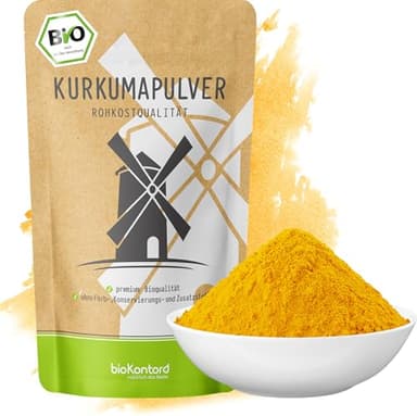 BIO Kurkuma Pulver gemahlen 250 g | Kurkumapulver - Curcuma - Curcumin | 100% naturrein | Rohkostqualität | aus Indien von bioKontor