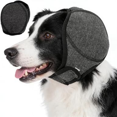 Hunde Ohrenschützer Mit Geräuschunterdrückung,Hunde Gehörschutz,Wasserdichter Hunde Ohrenschutz mit Elastischem Kopfband,verstellbare Hunde Ohrenschützer Für Geräuschblockierung, Beruhigung,Baden