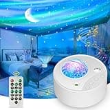 ibell LED Sternenhimmel Projektor, Nordlicht Projektor Nachtlicht Aurora Polarlicht Lampe mit 14 Lichtmodi & Weißes Rauschen Timer, Galaxy Sternenprojektor Kinder Erwachsense Geschenk für Zimmer Deko