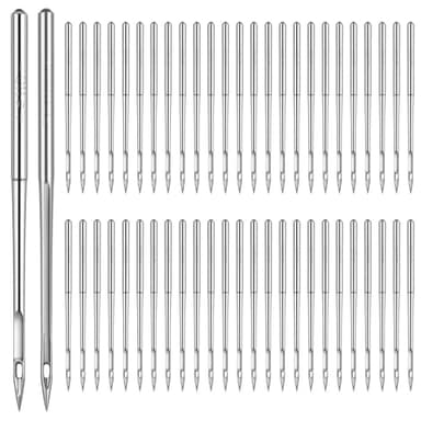 50 Stück Größe 110/18 Nähmaschinennadeln, Nadeln Nähmaschine, Universelle Schwerlast-Nähnadeln für Leder, Kompatibel mit Haushaltsnähmaschinen