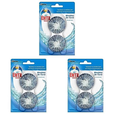 WC-Ente® Blue Bloc Intank, WC-Tabs für Wasserkästen, Marine Duft, 6er Pack (2x50g)