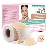 Grunda Silikon Narbenpflaster vorgeschnitten, 4cmx150cm Silikonpflaster für Narben, Silicone Scar Sheets, Narbenroller Narbenpflege Nach OP für C-Sektion, Operationen, Verbrennungen, Keloid, Akne