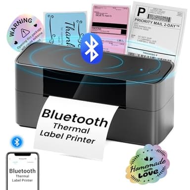 Phomemo Bluetooth DHL Etikettendrucker 4x6, 245BT DHL Labeldrucker 4x6, Versandetiketten Thermodrucker, Shipping Label Printer für UPS, Amazon, Ebay, Etsy, Shopify, Royal Mail, DHL, FedEx, etc