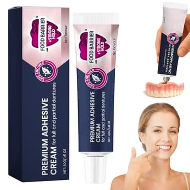 VRYNDH Prothesenkleber Zahnprothesen-Haftmittel, dinabase7 zahnprothesen haftgel,Haftcreme Für,Langanhaltender Thermoplastischer Zur Prothesenanpassung 40g
