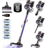 Authmic Akku Staubsauger, 45000Pa Kabelloser staubsauger, Staubsauger Kabellos mit Touchscreen, H13 HEPA, bis zu 50 Minuten, Anti-Tangle-Bürste, für Hartböden, Teppich, Tierhaare