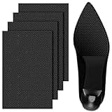 Flintronic 4 Stück Anti Rutsch Sohle, rutschfeste selbstklebende Gummipads, Schuhsohlen Protektoren, Schuhboden- und Fersengeräuschreduzierungsaufkleber für Alle Größen (Schwarz)