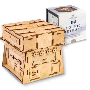 INSCAPE Cosmic Artifact - Cluebox - Level 5 sehr schwer - Rätselbox Holz - Puzzle Box - Escape Room Spiel Erwachsene - Knobelspiele - 3D Holzpuzzle - Denkspiele