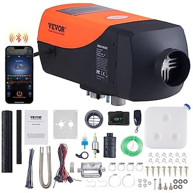 VEVOR Luft Dieselheizung Standheizung 12 V 2 kW, Luftheizung Air Diesel Diesel Standheizung Lufterhitzer, 0,12–0,26 L/Std. Dieselheizung mit LCD-Display & Fernbedienung & Bluetooth-APP