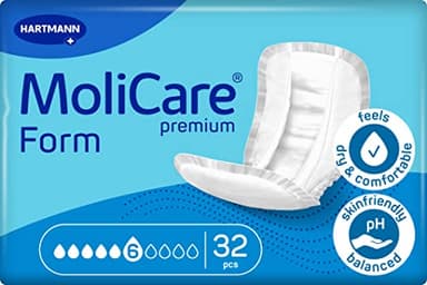 Molicare Premium Form 6 Tropfen, für mittlere Inkontinenz: maximale Sicherheit, extra Auslaufschutz und Diskretion für Frauen und Männer, zu verwenden mit MoliCare Premium Fixpants, 32 Stück