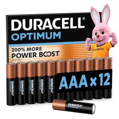 DURACELL Optimum AAA-Batterien (12er-Pack) – Alkaline-Batterien 1,5 V